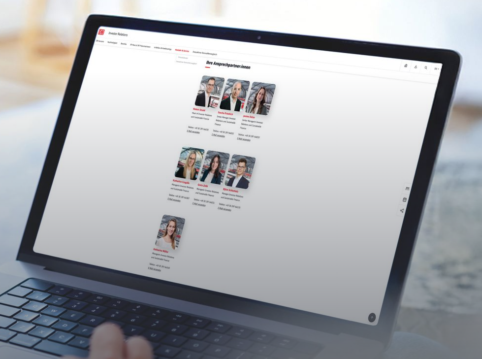 portraits of the Investor Relations team