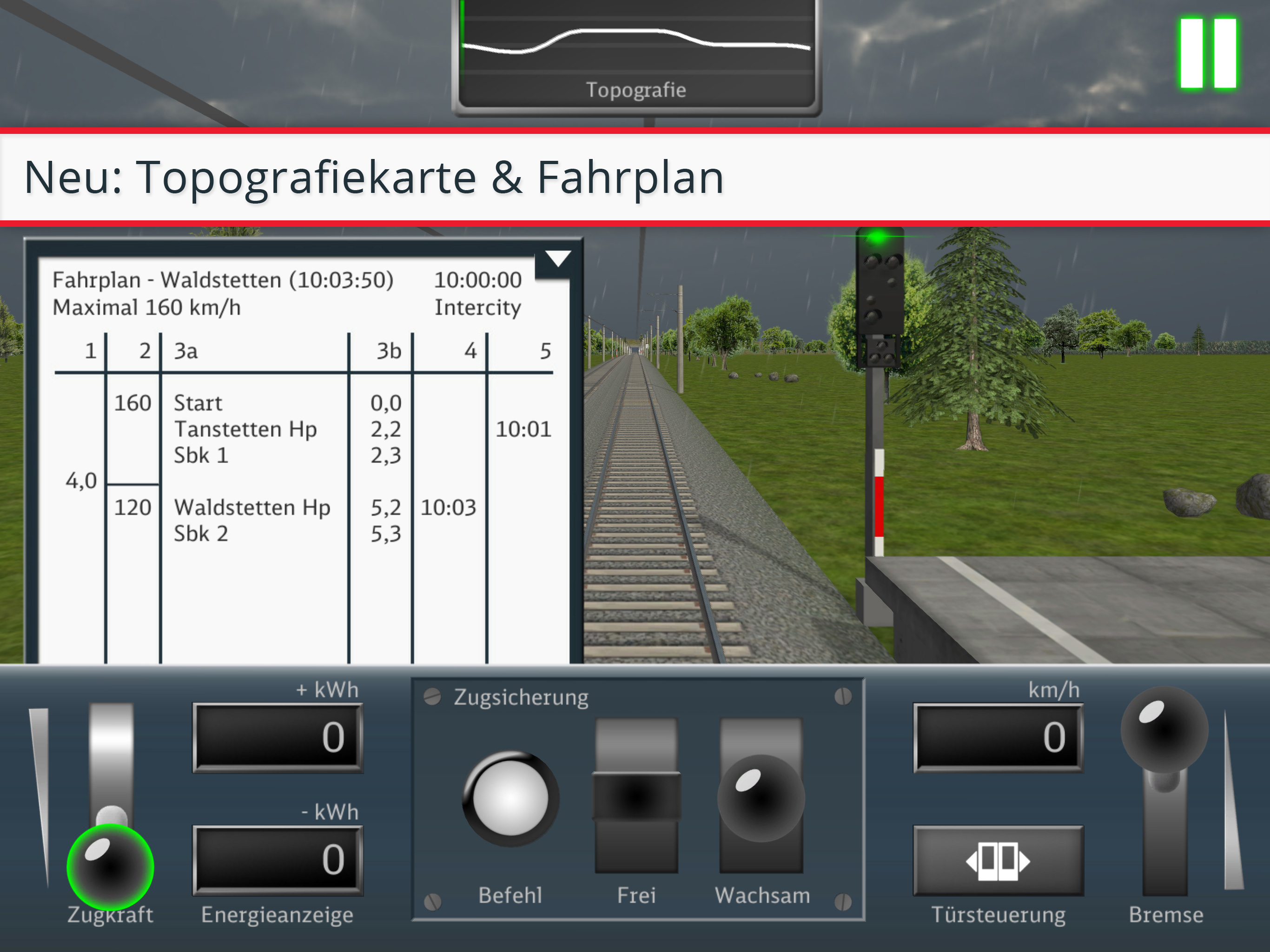 Mit dem DB Zug Simulator energiesparend Zug fahren