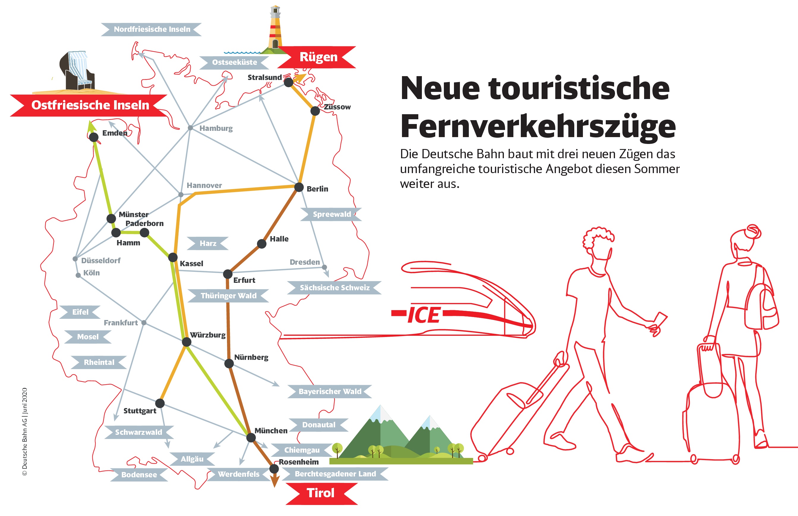 Zusätzliche ICEZüge in Urlaubsregionen Deutsche Bahn AG