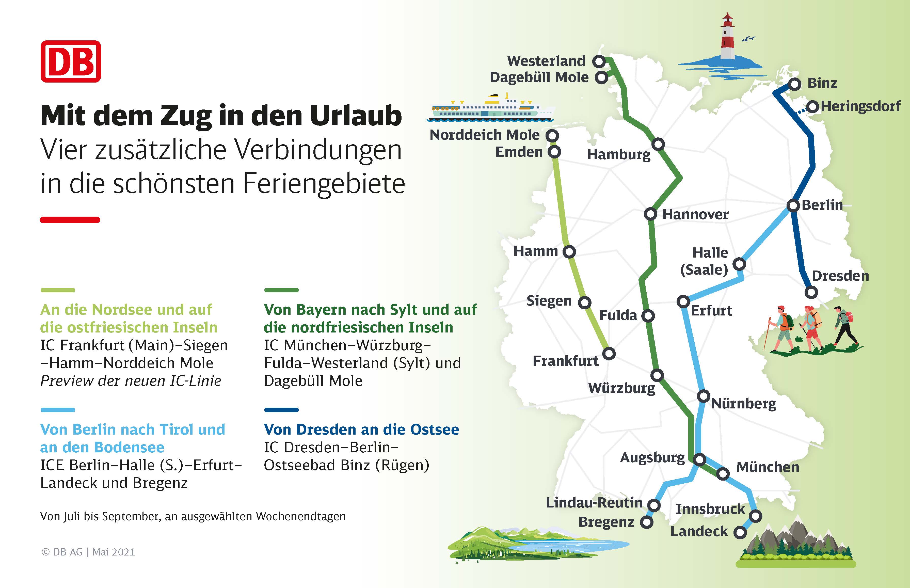 Sommerfahrplan Bahn schickt XXLICE auf die Reise und baut Angebot auch in Bayern stark aus