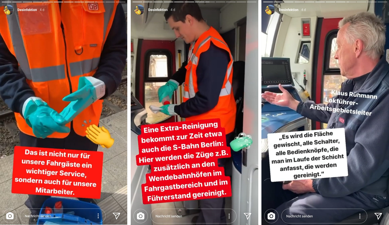 Screennshots der Instagram-Story.