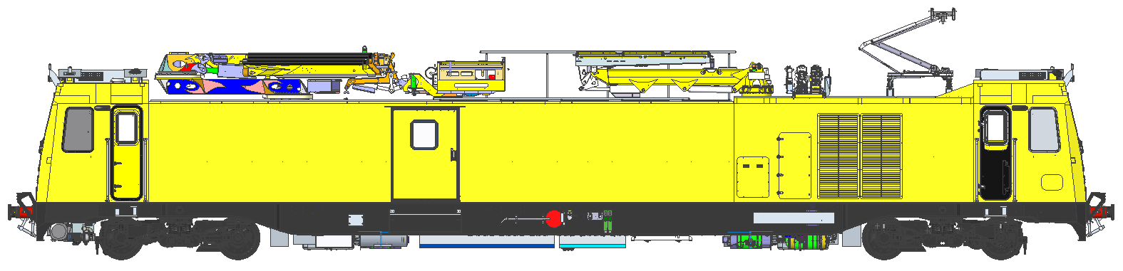 Designstudie Entstör- und Instandhaltungsfahrzeug für Oberleitungsanlagen.