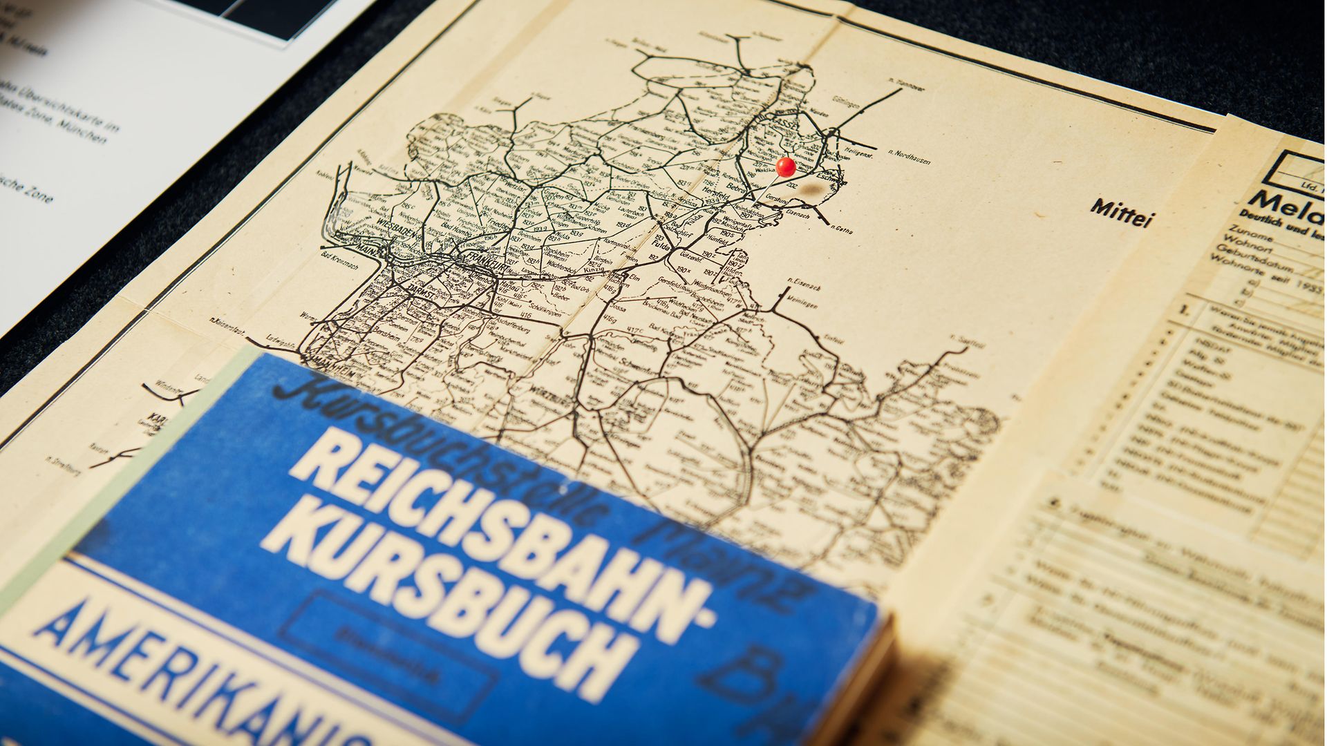 Archivbild eines Reichsbahnkursbuchs