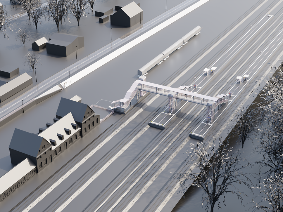 Animation des erneuerten Bahnhofs Brilon Wald