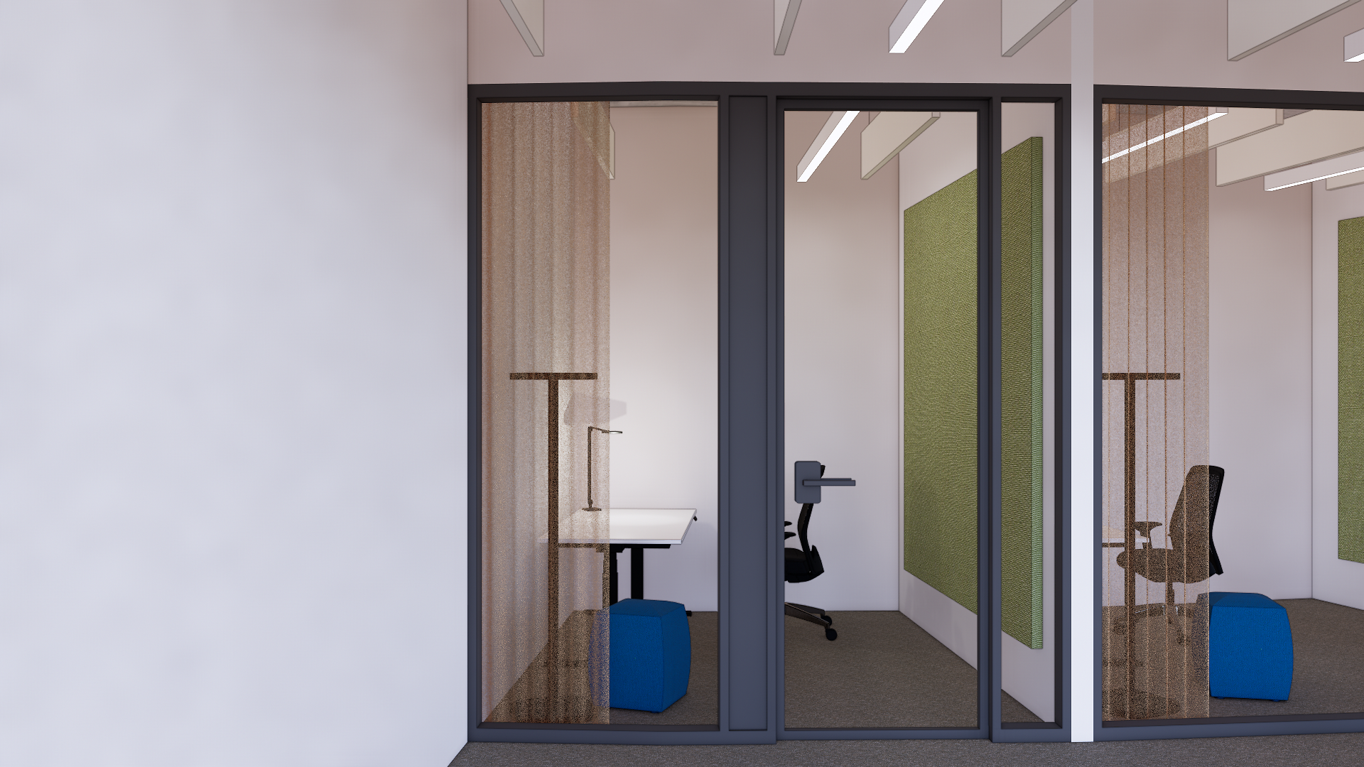 Blick in ein Poolbüro