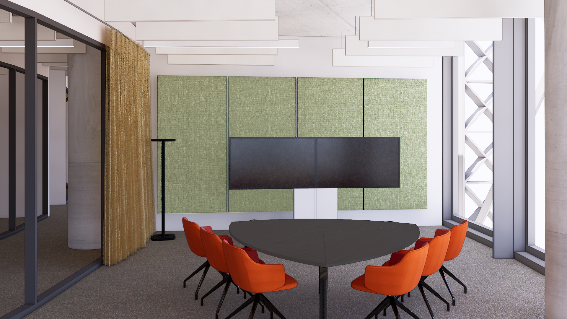 Blick in einen kleinen Besprechungsraum