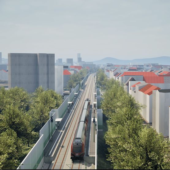 Visualisierung Haltepunkt Freiburg-Herdern (DB AG)