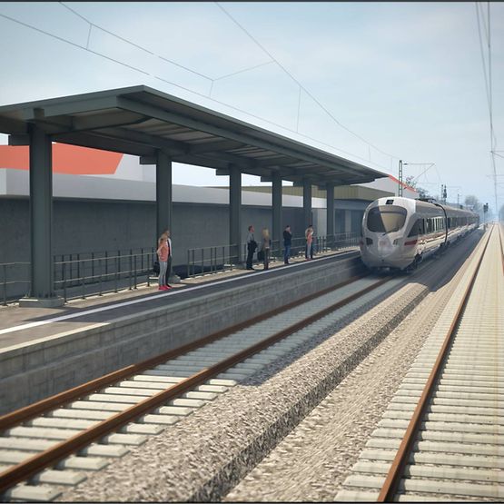 Visualisierung vom Bahnhof Bad Krozingen (DB AG)
