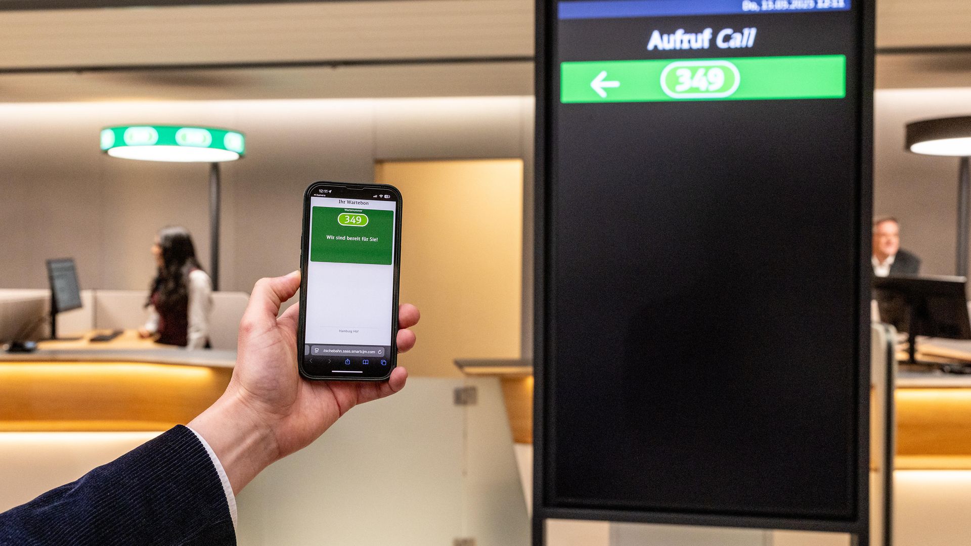 Aufrufsystem im Reisezentrum