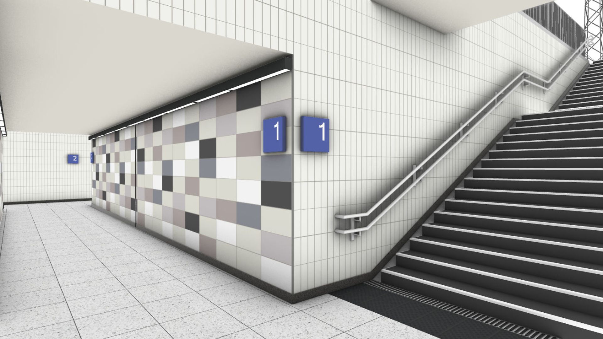 Zukunftsbahnhof Feldkirchen: Neue Farben und Fliesenmuster (symbolhafte Darstellung)
