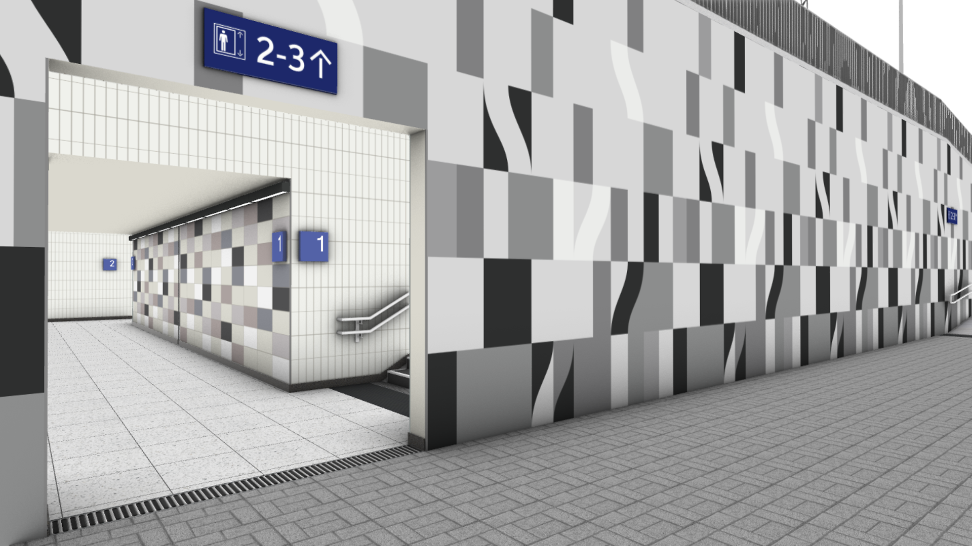 Zukunftsbahnhof Feldkirchen: Neue Farben und Fliesenmuster (symbolhafte Darstellung)