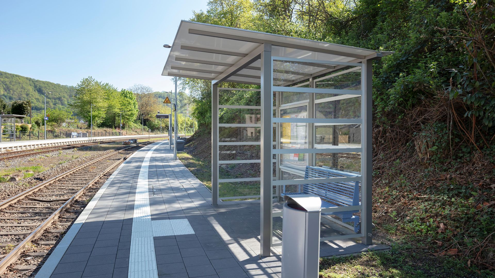 Bahnsteig am Zukunftsbahnhof Nievern