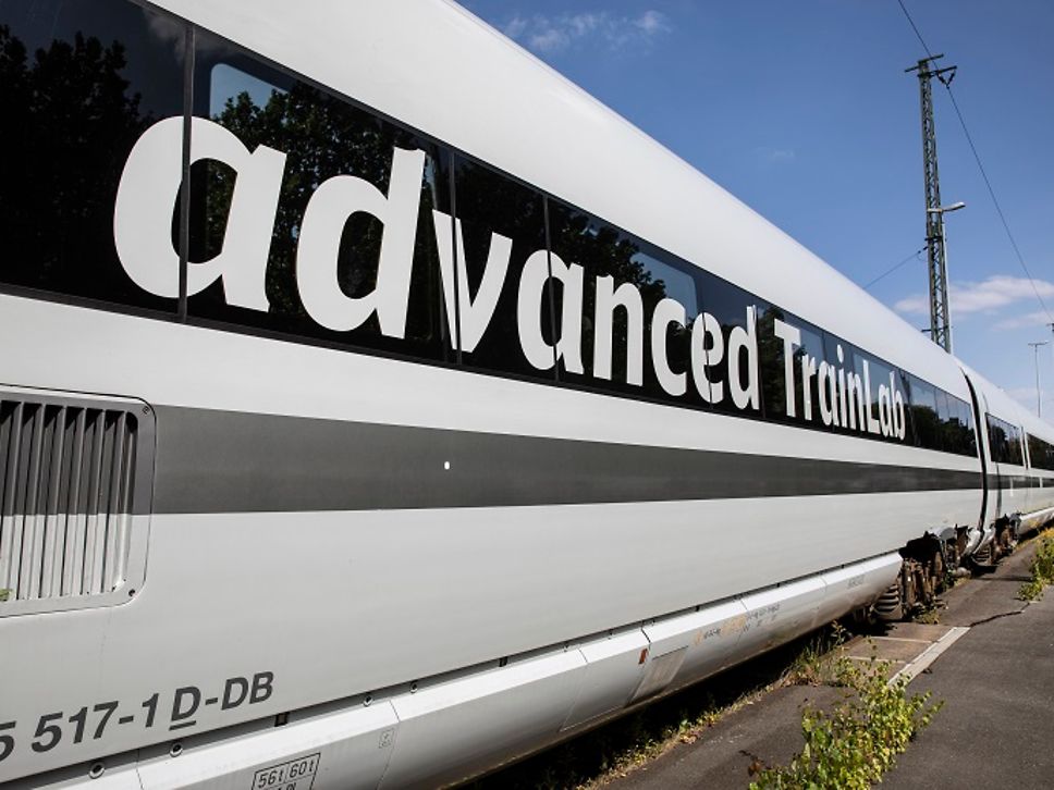 The advanced TrainLab was repainted as part of a trial for surface coatings.