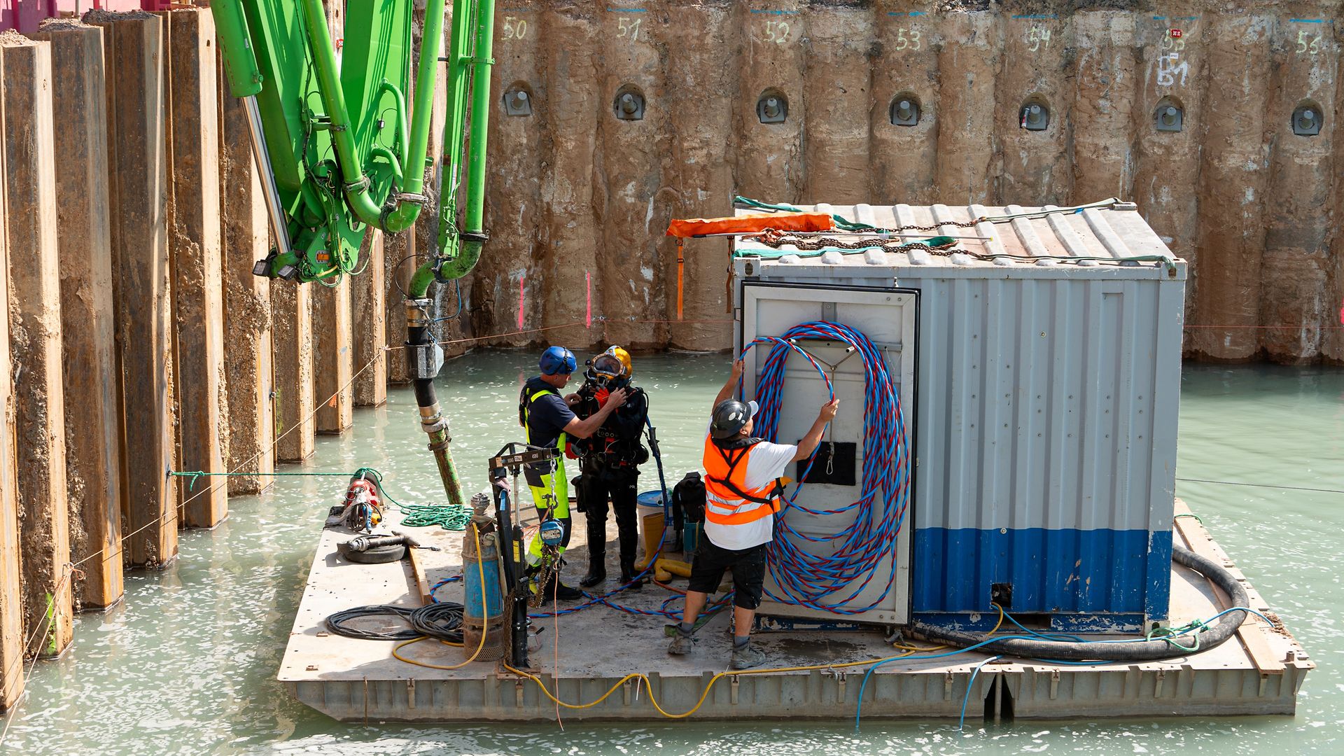 Unterwasserbetonage in Gelnhausen