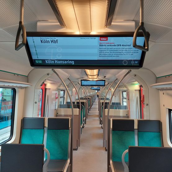 Innenansicht der erneuerten S-Bahn