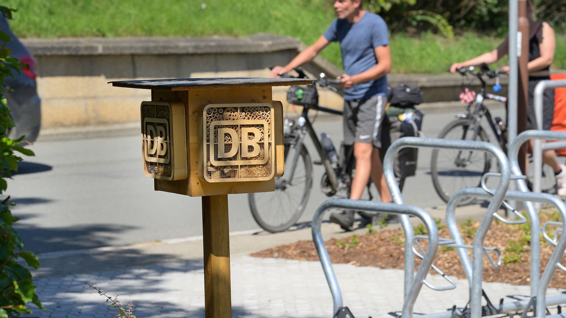 Blankenstein (Saale) - Insektenhotel und Fahrradabstellanlage