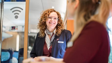 Zugchefin im Gespräch