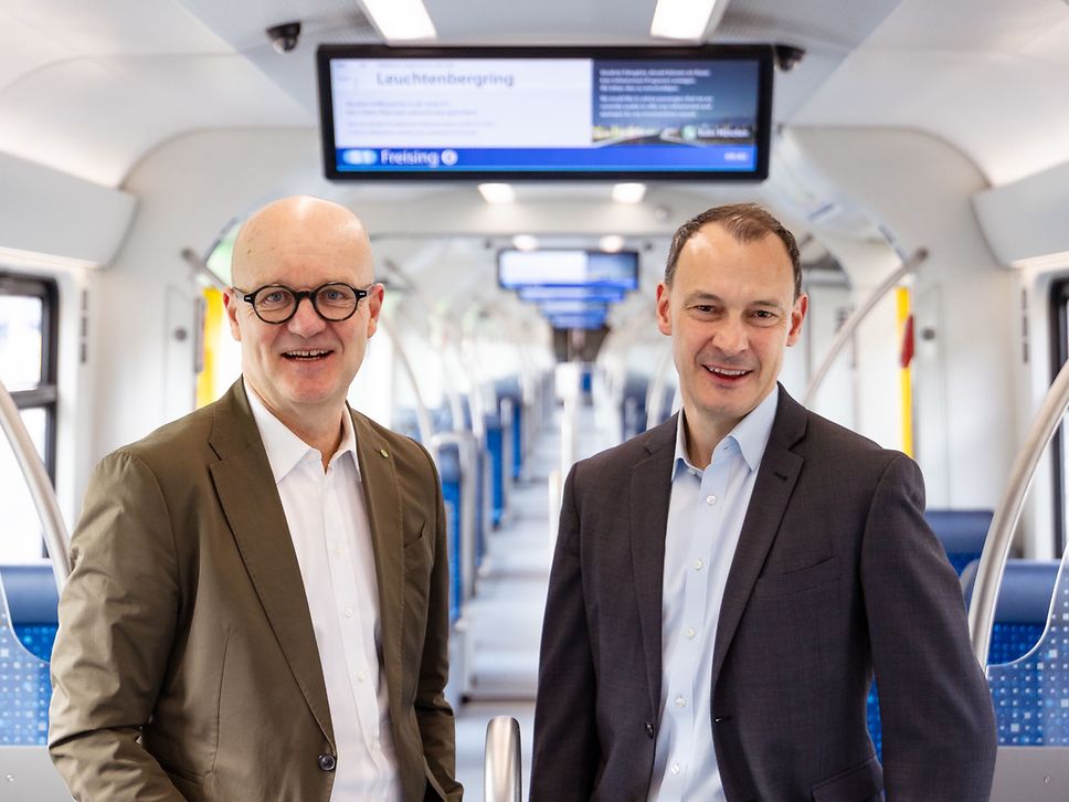 Alter und neuer Chef der S-Bahn München: Heiko Büttner (links), Dr. Matthias Glaub (rechts)