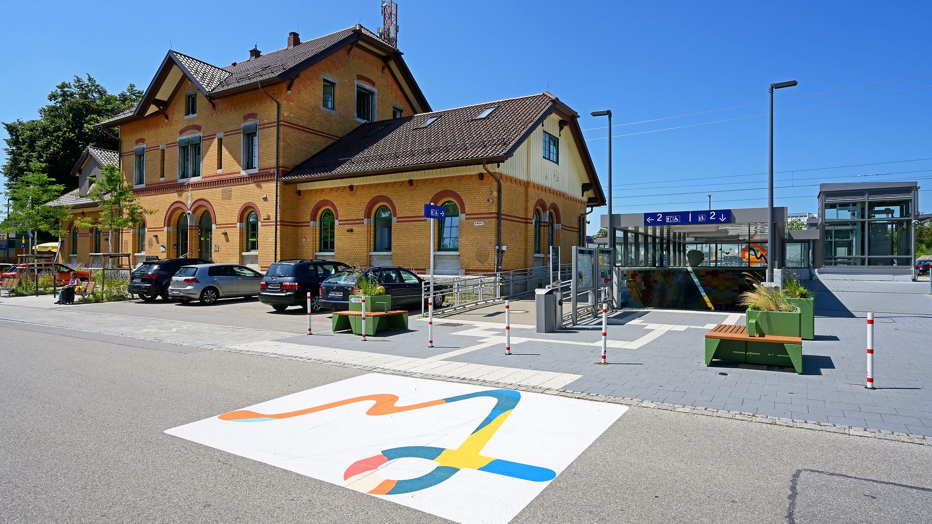 Reception building at Wangen (Allgäu) railway station 