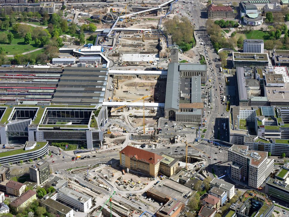 Quelle: Arnim Kilgus, DB AG Baustelle Knoten Stuttgart (S21) April 2016