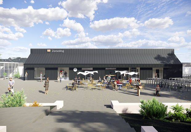 Visualisierung: Neues nachhaltiges Empfangsgebäude für den Bahnhof Zorneding