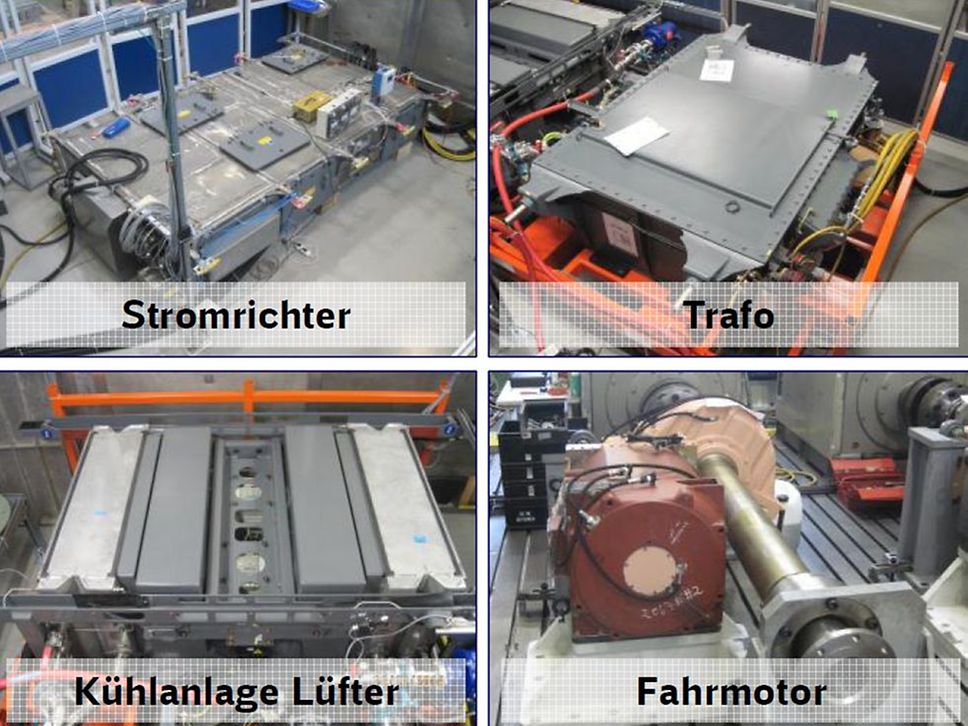 Typtestaufbau für die Traktionsanlage des ICE 4