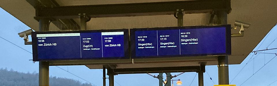 Neue Reisendeninformation am Bahnhof Thayngen (Foto: DB)