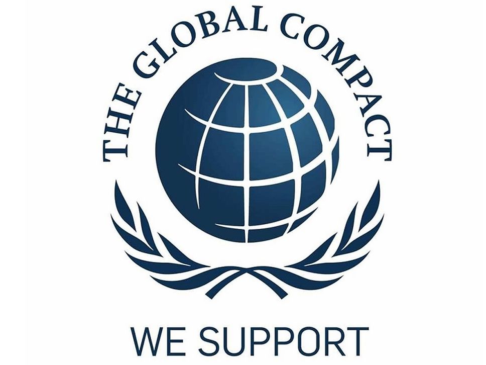 Das Logo von UN Global Compact. 