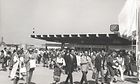 S-Bahnhof Olympiastadion während der Olympischen Sommerspiele 1972. (Foto: Historische Sammlung DB AG / Finzl)