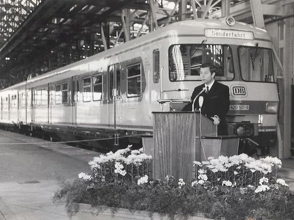 1969: Vorstellung der neuen ET 420 (Foto: Historische Sammlung DB AG / Steidl)