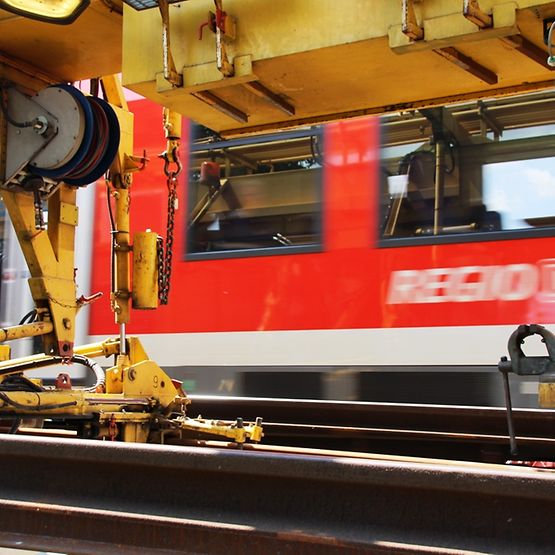 Gleisbau unter dem rollenden Rad