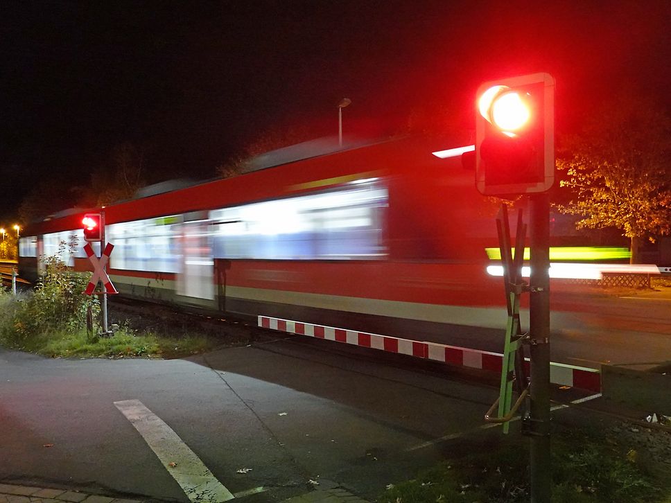 Ein Bahnübergang in Bad Sachsa