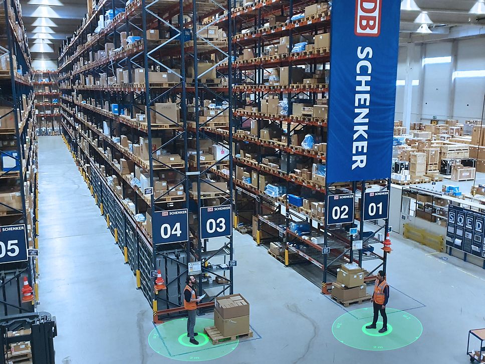 Moderne Sensor-Technologie zum Schutz der Mitarbeitenden im Warenlager Neu-Isenburg